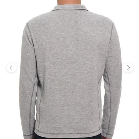 Robert Graham Polaris Heather Grey Long Sleeve Knit Pullover Skull & Rose NWT - Picture 2 of 4